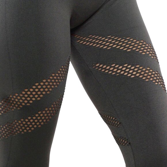 Seamless Faded yoga leggings workout pants mesh sexy high waist capri - Picture 5 of 5